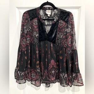 Knox Rose Top Black